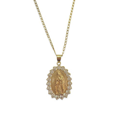 Gold Filled Saint Mary Sparkle Necklace