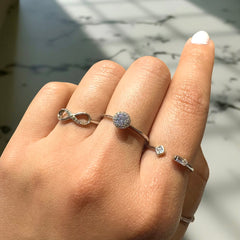 Adriene Round Petite Halo Ring