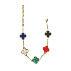 Gold Filled Gemstone Flora Station Bracelet