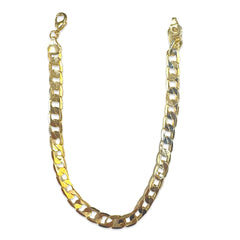 18K Gold Filled Curb Flat Cuban Chain 7mm 10” Anklet