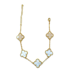 Gold Filled Gemstone Flora Station Bracelet