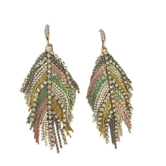 Noellery Tassel Chandelier Statement Earrings