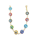 18K Gold Filled Evil Eye Amulet Bracelet