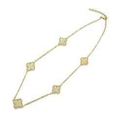 Gold Filled Flora Gemstone Station Necklace