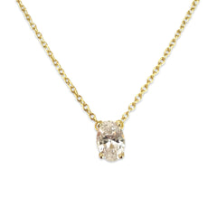 Amy Oval Birthstone Necklace