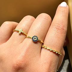 Evil Eye Small Disc Ring