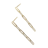 Paperclip Chain Link Drop Earrings