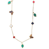 Gold Filled Flora Butterfly Leaf Motif Necklace