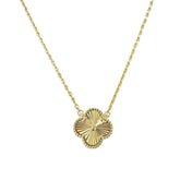 Ridged Flora Dot Necklace