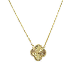 Ridged Flora Dot Necklace