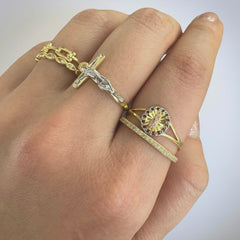 Mother St Mary Pendant Ring