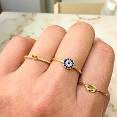 Evil Eye Small Disc Ring