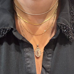 Sterling Silver Saint Mary Necklace