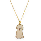 Gold Filled White Dog Twist Necklace