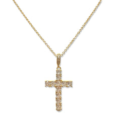 18K Gold Filled Cross Pendant Necklace