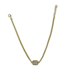 Cuban Chain East West Bezel Bracelet