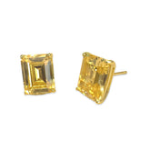 Amy Emerald Cut Baguette Studs