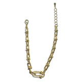 Gold Filled Buckle Chain Link Sparkle Bracelet