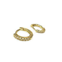 Gold Filled Thin Pave Huggies