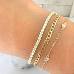 Amy Razor Thick Tennis Bracelet