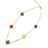 Gold Filled Flora Gemstone Station Necklace