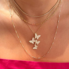 Butterfly Cluster Necklace