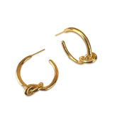 14K Gold Filled Knot Hoop Earrings