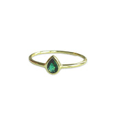 Amy Bezel Teardrop Birthstone Ring