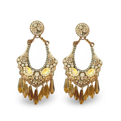 Krista Crystal Tassel Statement Earrings