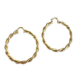 18K Gold Filled Twist Clasp Hoops