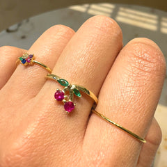 Ruby Red Cherry Ring