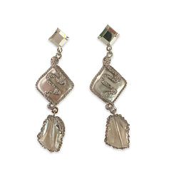 Krista Mother of Pearl Snake Statement Earrings