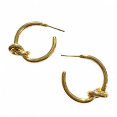 14K Gold Filled Knot Hoop Earrings
