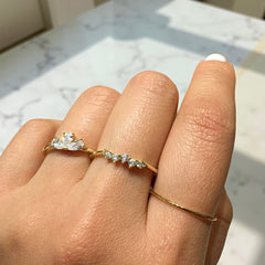 Geovana Clear Teardrop Ring