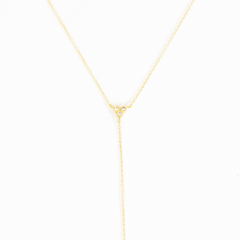 Gemma Bezel Cluster Lariat Necklace