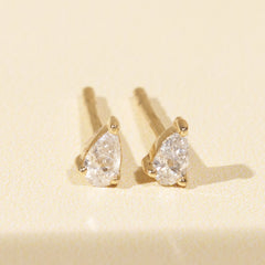 Heather Tiny Teardrop Stud Earrings