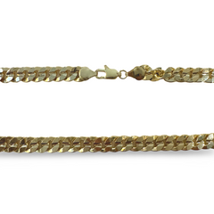 Azira Gold Filled 7mm 24” Flat Thick Cuban Necklace