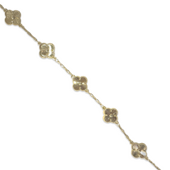 Gold Filled Mini Ridged Flora Station Bracelet