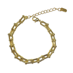 Gold Filled Buckle Chain Link Bracelet