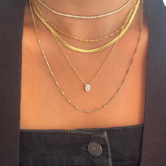 Amy Oval Birthstone Necklace