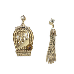 Crysta Bird Cage Statement Earrings