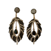 Kory Sparkle Teardrop Tassel Earrings