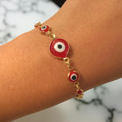 Gold Filled Evil Eye Elephant Bracelet