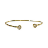 Beatrice Circle Bezel Cuff Bracelet