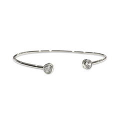 Beatrice Circle Bezel Cuff Bracelet
