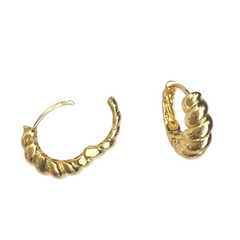 Gold Filled Croissant Huggies