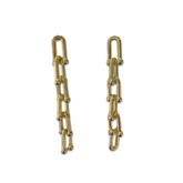 14K Gold Filled Buckle Chain Link Drop Earrings