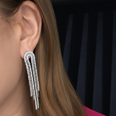 Arch Drape Long Earrings