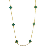 Gold Filled Mini Flora Gemstone Station Necklace