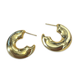 Gold Filled Tube Wave Hoops